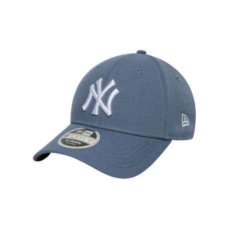 Casquette snapback bleue unie avec logo NY brodé en blanc