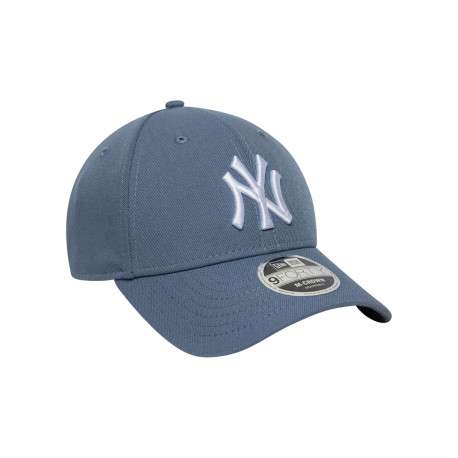 Casquette snapback bleue unie avec logo NY brodé en blanc - Image 2