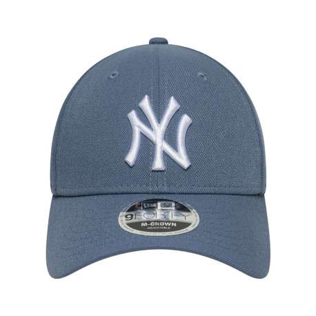Casquette snapback bleue unie avec logo NY brodé en blanc - Image 3