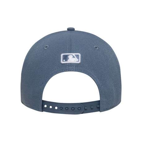 Casquette snapback bleue unie avec logo NY brodé en blanc - Image 4