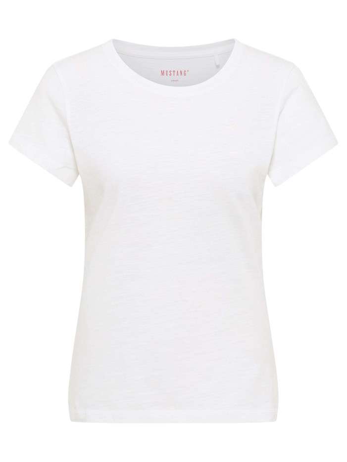 T-shirt en coton blanc uni...