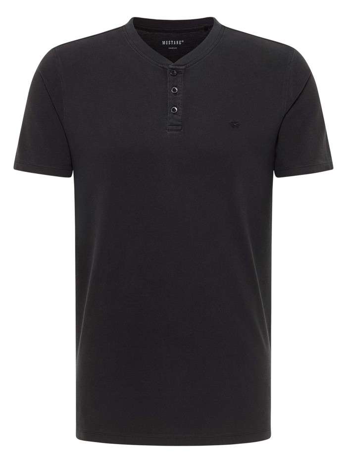 T-shirt en coton noir uni...