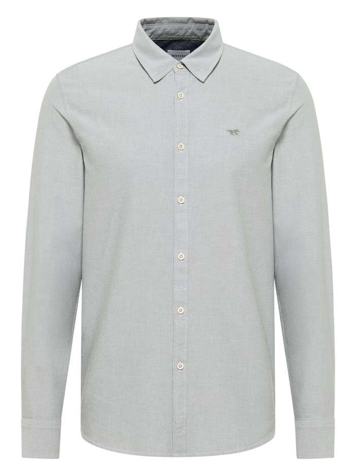 Chemise en coton grise avec...