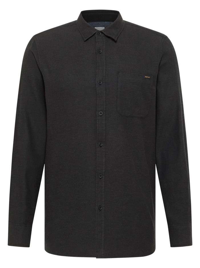 Chemise en coton noire avec...