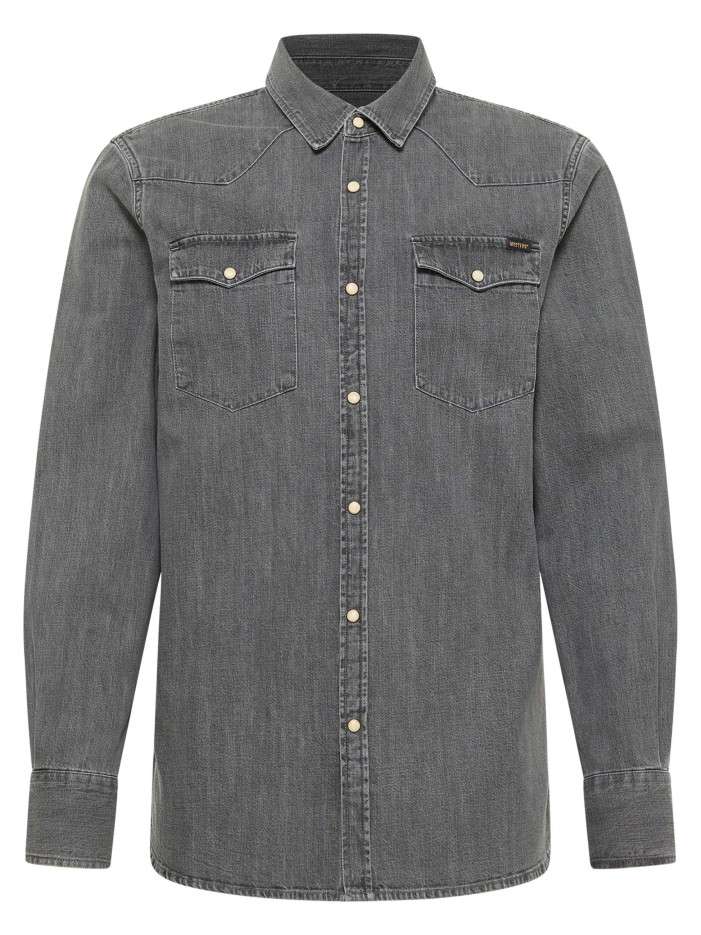 Chemise en coton anthracite...