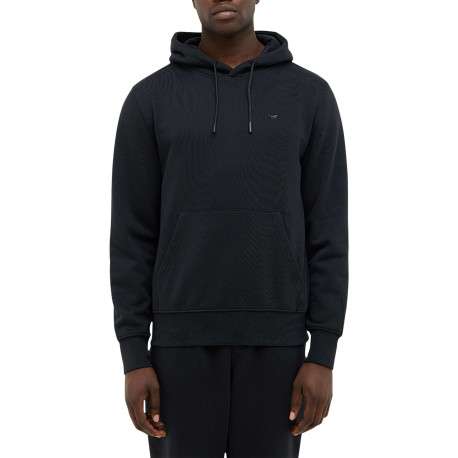 Sweat en coton noir avec un col à capuche et cordon de serrage - Image 3
