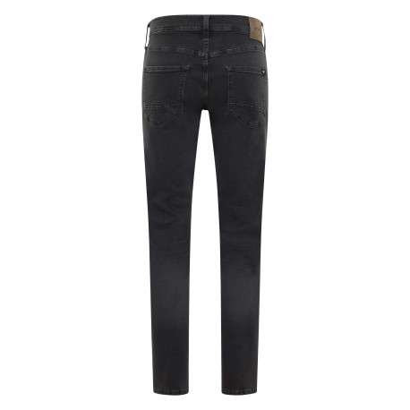 Jean vegas slim en coton noir avec une coupe slim et un patch d'authenticité - Image 2