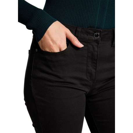 Pantalon 5 Poches noir uni à coupe slim avec des rivets chromés - Image 5