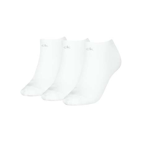 Lot de 3 paires de chaussettes basses en coton mélangé blanches unies