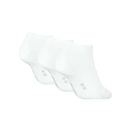 Lot de 3 paires de chaussettes basses en coton mélangé blanches unies - Image 2