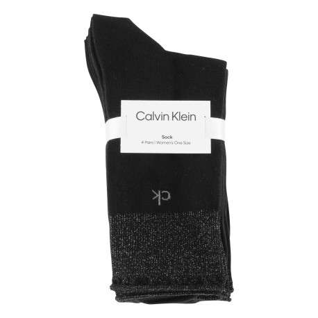 Lot de 4 paires de chaussettes hautes en coton mélangé noires unies - Image 3