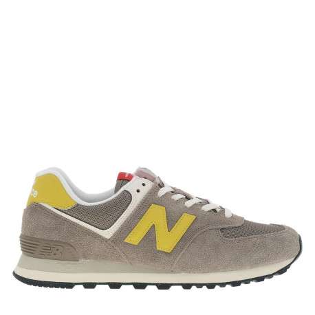 Baskets multisport en cuir taupe avec semelle crantée et fermeture à lacets - Image 2
