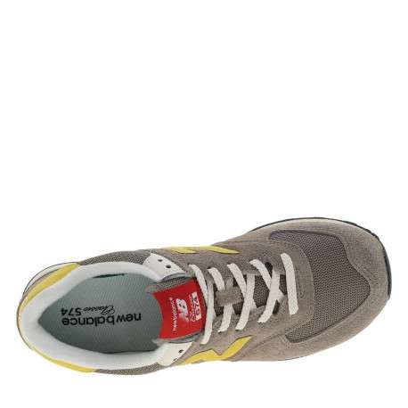 Baskets multisport en cuir taupe avec semelle crantée et fermeture à lacets - Image 4
