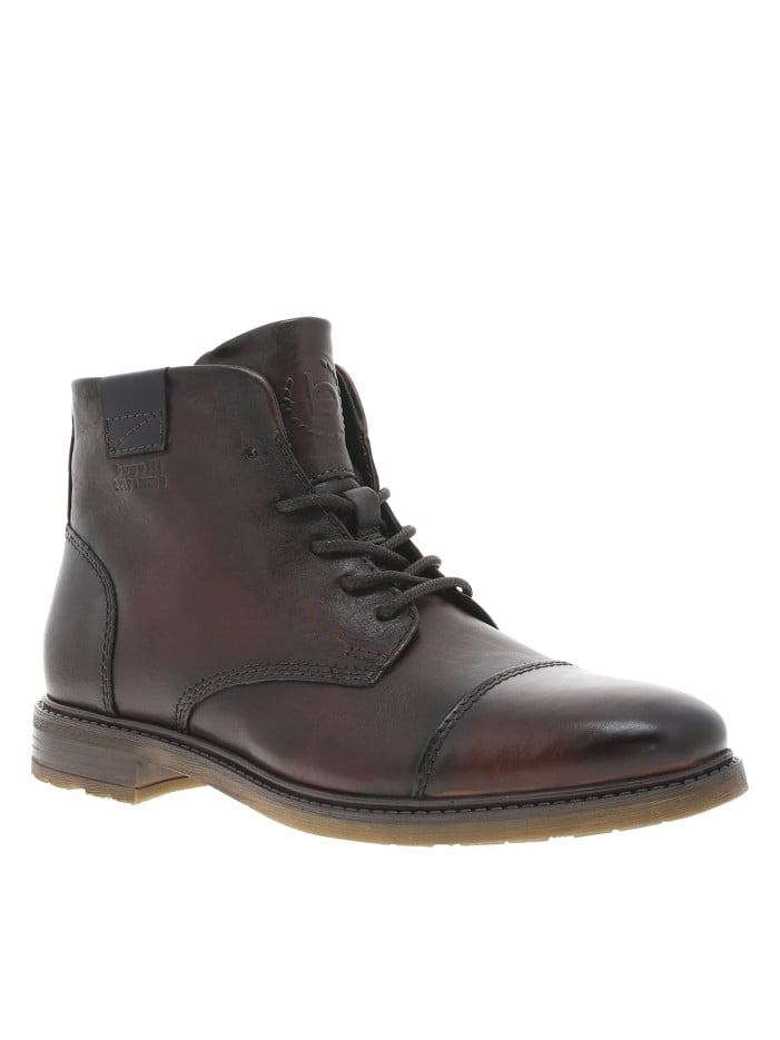 Bottines en cuir marron...