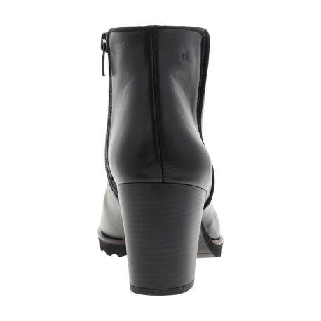 Boots en cuir noires avec semelle à talon décroché moyen et fermeture à zip - Image 6
