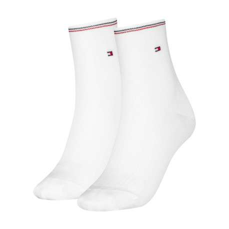 Lot de 2 paires de chaussettes hautes blanches en coton mélangé