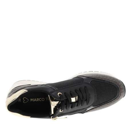 Baskets running noires avec semelle à talon compensé moyen et lacets - Image 5