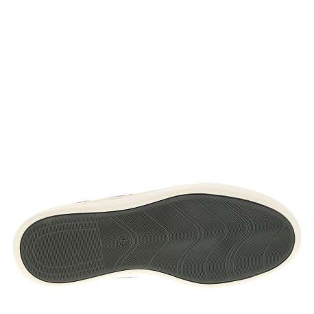 Baskets en cuir kaki avec empiècements effet daim et semelle à talon plat - Image 5
