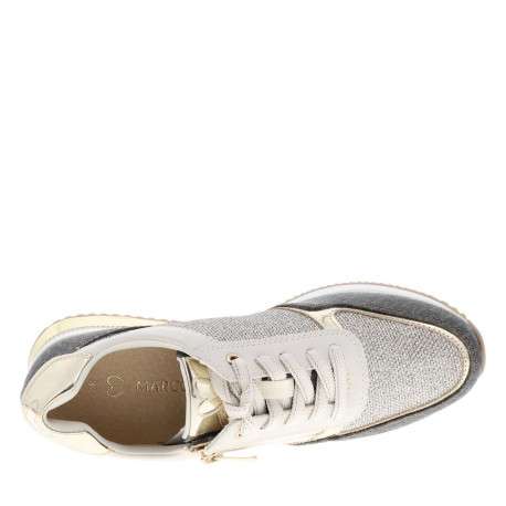 Baskets running or avec semelle à talon compensé bas et lacets - Image 4