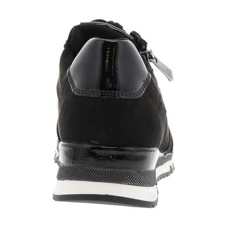 Baskets running noires avec semelle à talon compensé bas et lacets - Image 6