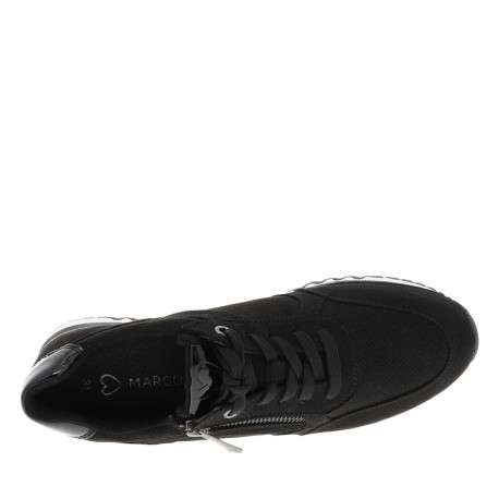 Baskets running noires avec semelle à talon compensé bas et lacets - Image 4