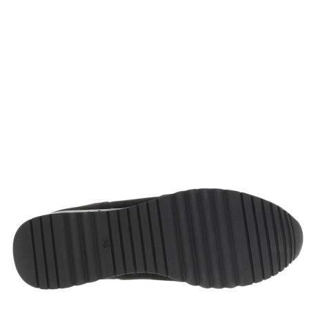 Baskets running noires avec semelle à talon compensé bas et lacets - Image 5