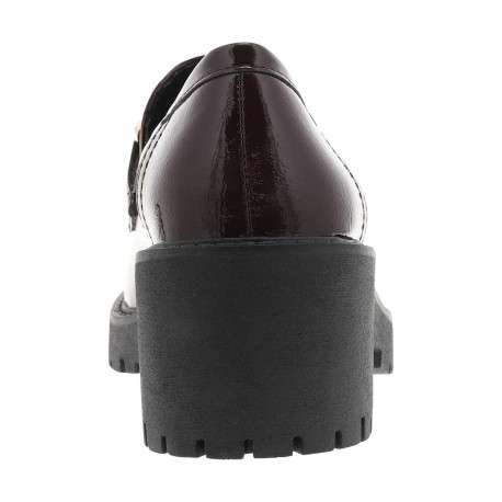 Mocassins noirs en matière lisse et vernie avec semelle à talon décroché bas - Image 6