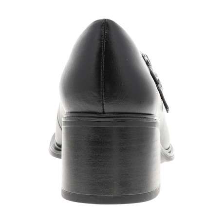 Ballerines en cuir noires avec semelle à talon décroché moyen - Image 6
