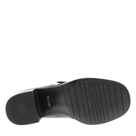 Ballerines en cuir noires avec semelle à talon décroché moyen - Image 5