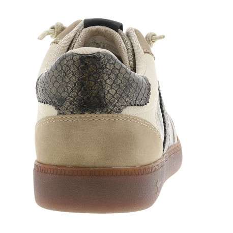 Tennis or avec lacets élastiqués et semelle crantée à talon plat - Image 6