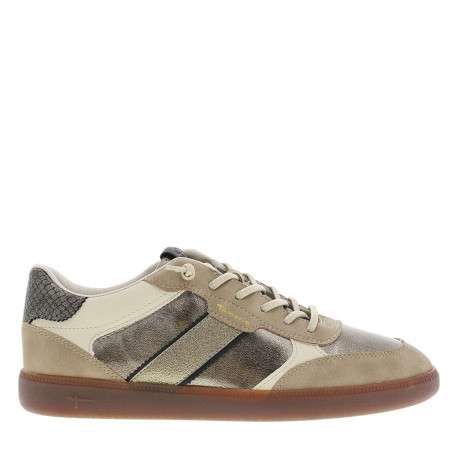 Tennis or avec lacets élastiqués et semelle crantée à talon plat - Image 2