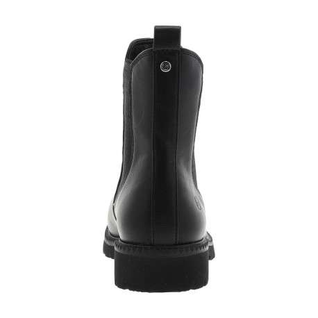 Boots noires avec semelle à talon décroché bas et soufflets élastiqués - Image 6