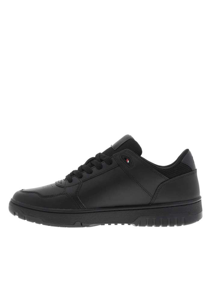 Sneakers en cuir noires à...