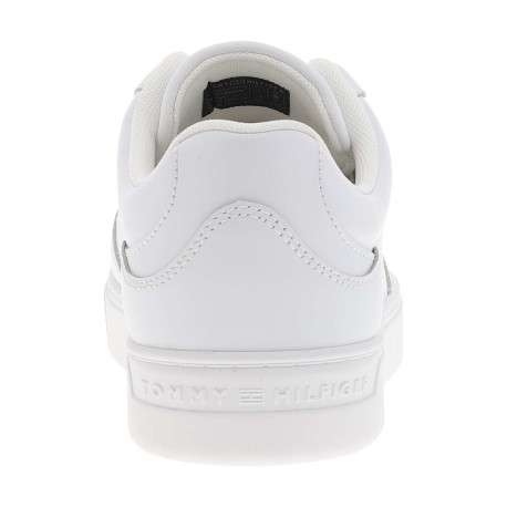 Sneakers en cuir blanches avec logos de la marque et lacets plats - Image 6