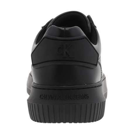 Tennis Malmo en cuir noires avec semelle à talon plat et à lacets - Image 6