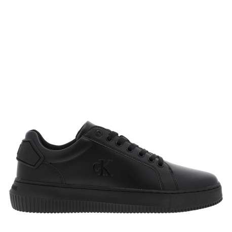 Tennis Malmo en cuir noires avec semelle à talon plat et à lacets - Image 2