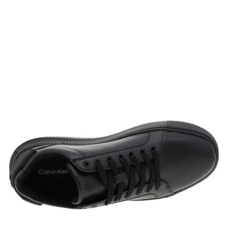 Tennis Malmo en cuir noires avec semelle à talon plat et à lacets - Image 4