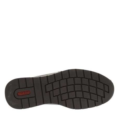 Sneakers en cuir bleu marine avec semelle à talon plat et zip latéral - Image 5