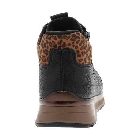 Baskets running noires avec semelle à talon compensé bas et lacets élastiqués - Image 6