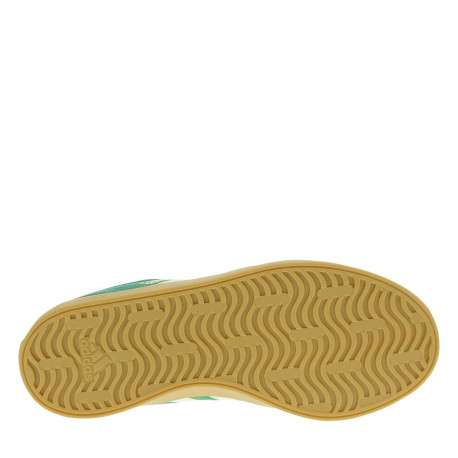 Tennis en croûte de cuir vertes avec semelle à talon plat et lacets - Image 5