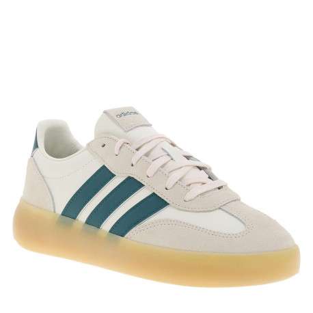 Tennis en cuir beiges avec semelle à talon plat légèrement translucide - Image 3