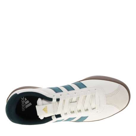 Tennis en cuir écrues avec semelle à talon plat et lacets ton sur ton - Image 4