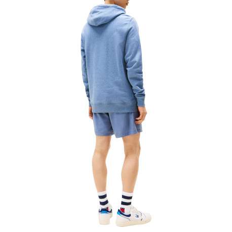 Sweat en coton bleu uni avec une coupe droite et logo iconique - Image 3