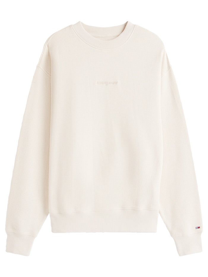 T-shirt en coton beige uni...