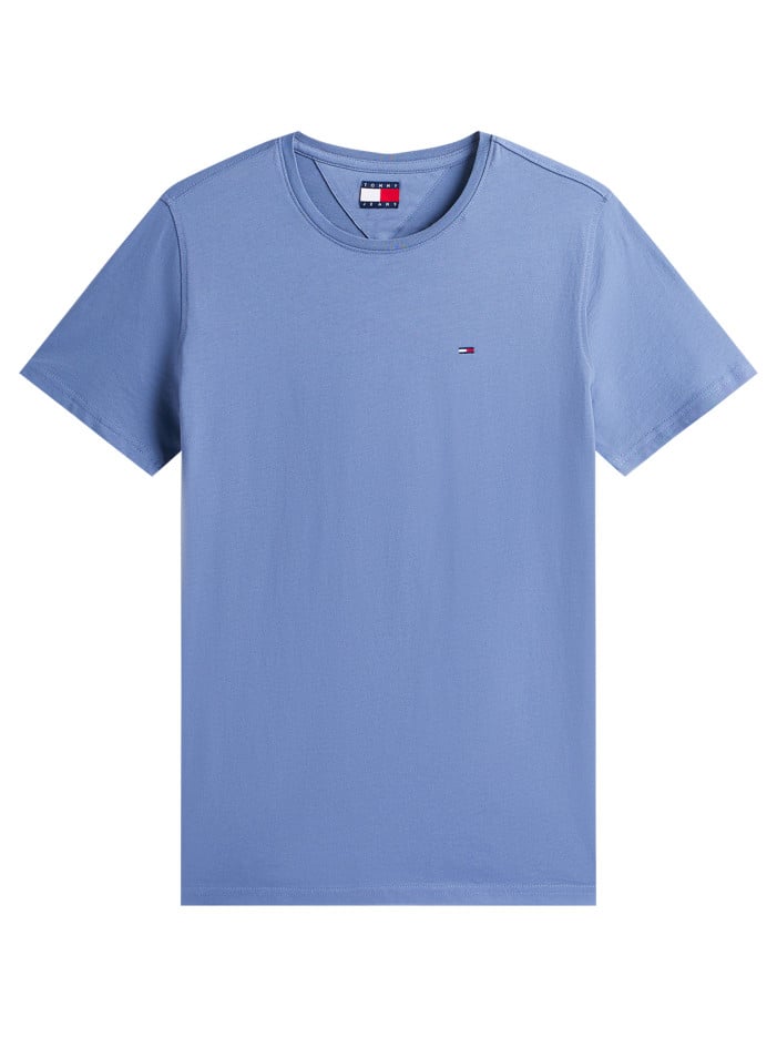 T-shirt en coton bleu uni...