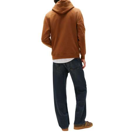 Sweat en coton camel uni avec une coupe droite et nom iconique - Image 3