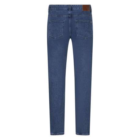 Jean Delaware en coton indigo avec une coupe droite et des passants pour ceinture - Image 2