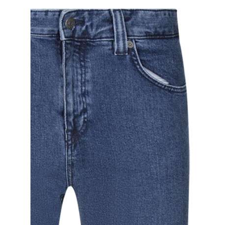Jean Delaware en coton indigo avec une coupe droite et des passants pour ceinture - Image 3