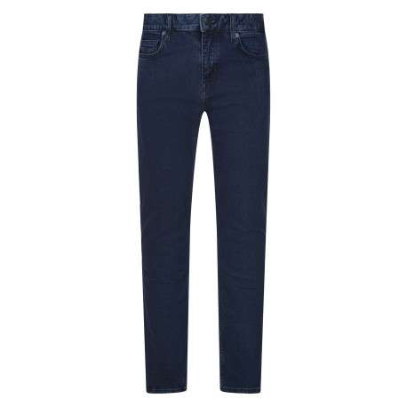 Jean en coton brut avec une coupe droite et un patch d'authenticité