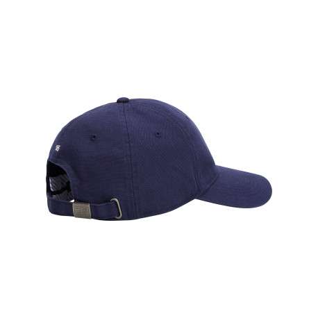 Casquette strapback en coton bleue unie avec drapeau iconique brodé - Image 5